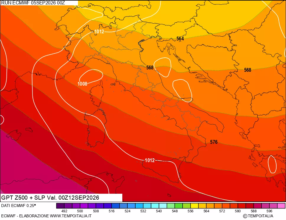 mappa 500 hPa GPT + Press SLM