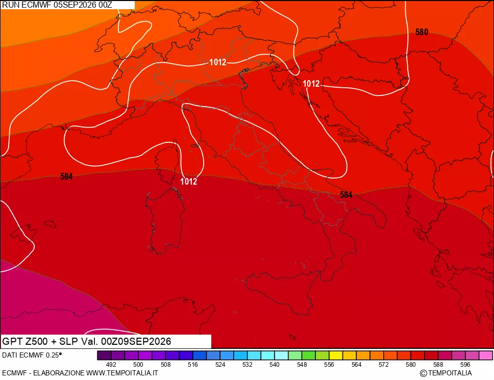 mappa 500 hPa GPT + Press SLM