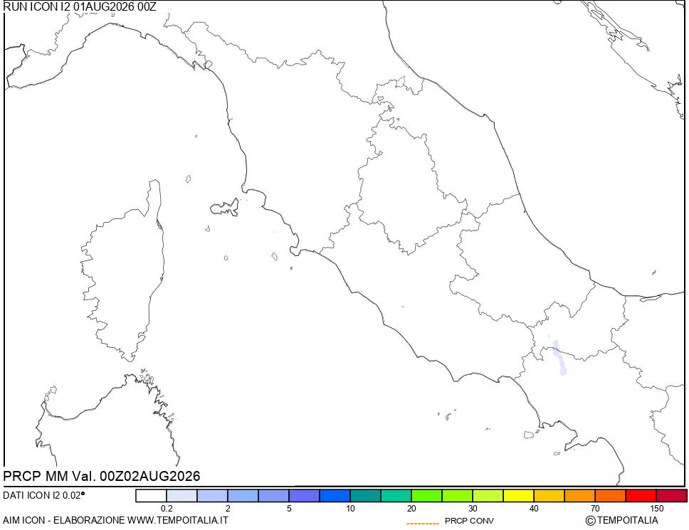 mappa Precipitazioni totali e convettive