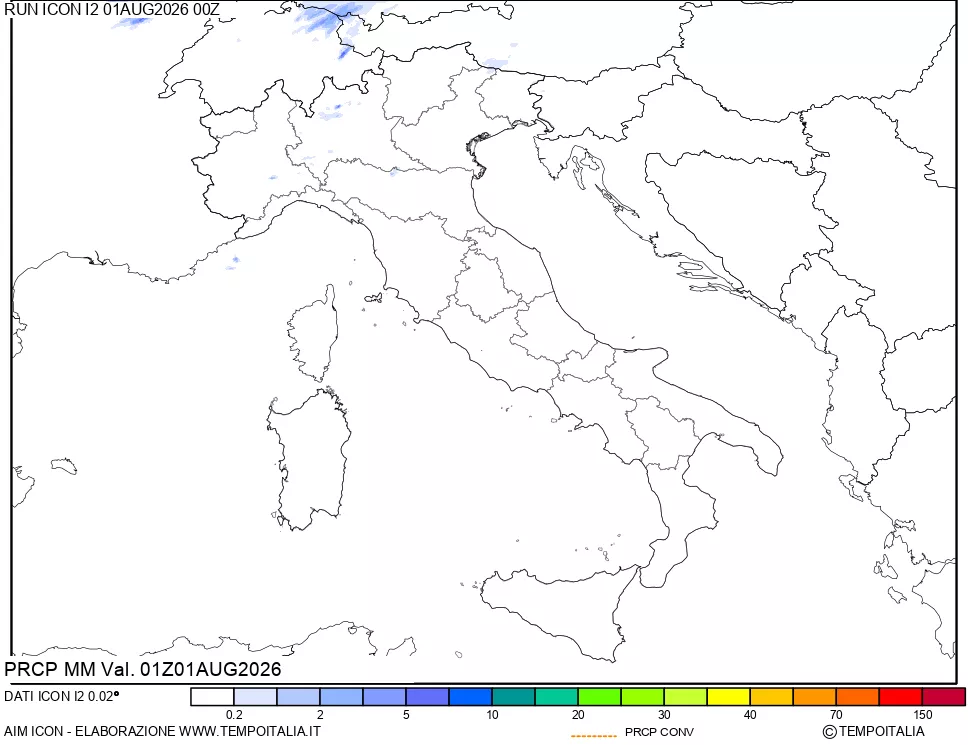 mappa Precipitazioni totali e convettive