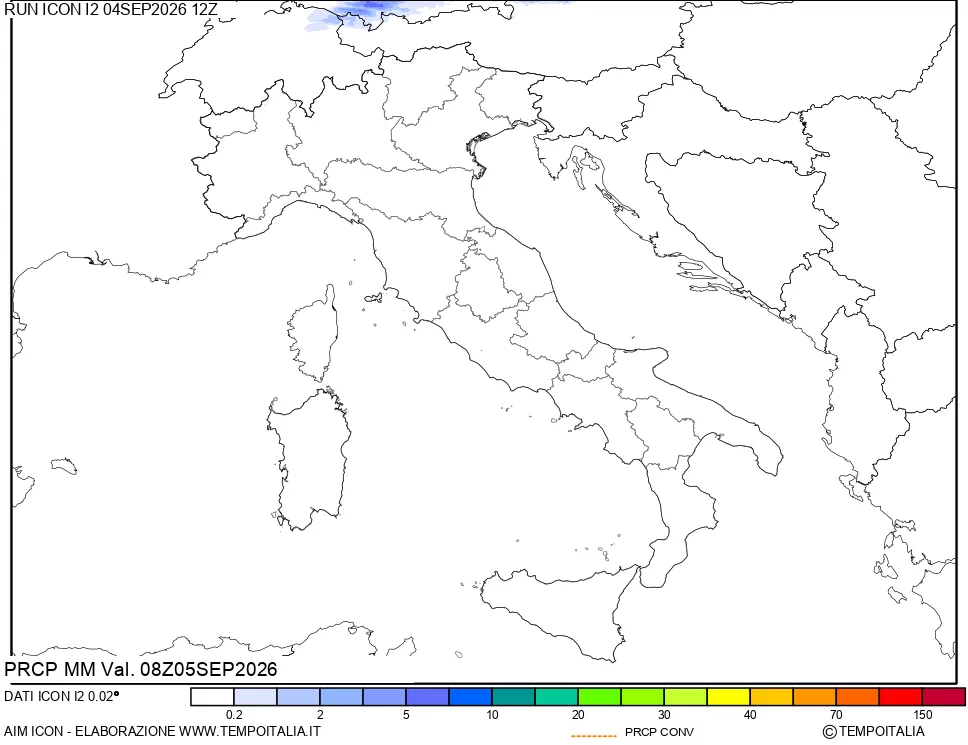 mappa Precipitazioni totali e convettive