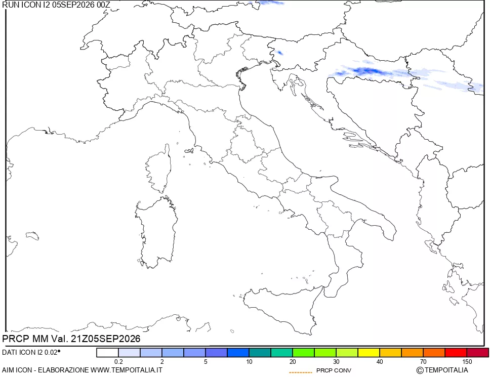 mappa Precipitazioni totali e convettive