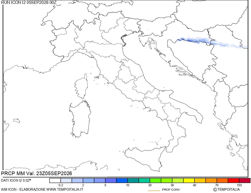 mappa Precipitazioni totali e convettive