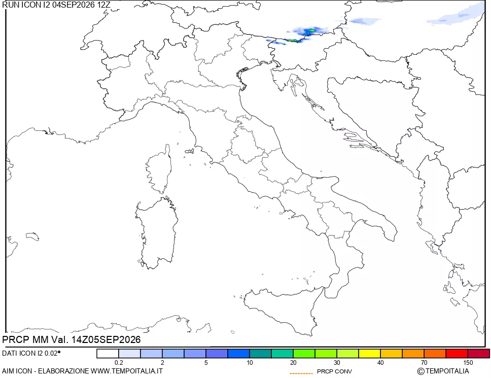 mappa Precipitazioni totali e convettive