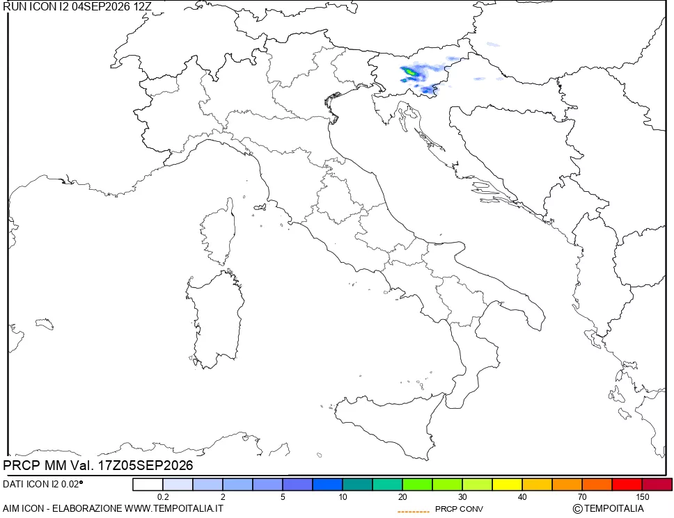 mappa Precipitazioni totali e convettive