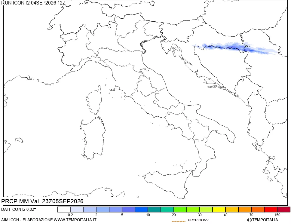 mappa Precipitazioni totali e convettive