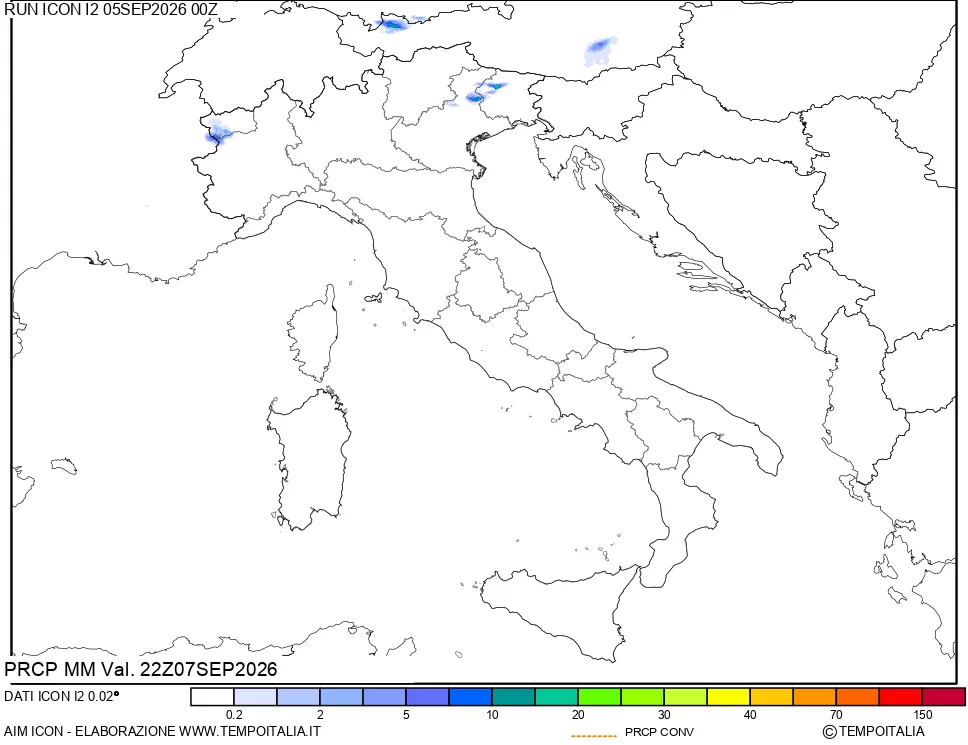 mappa Precipitazioni totali e convettive