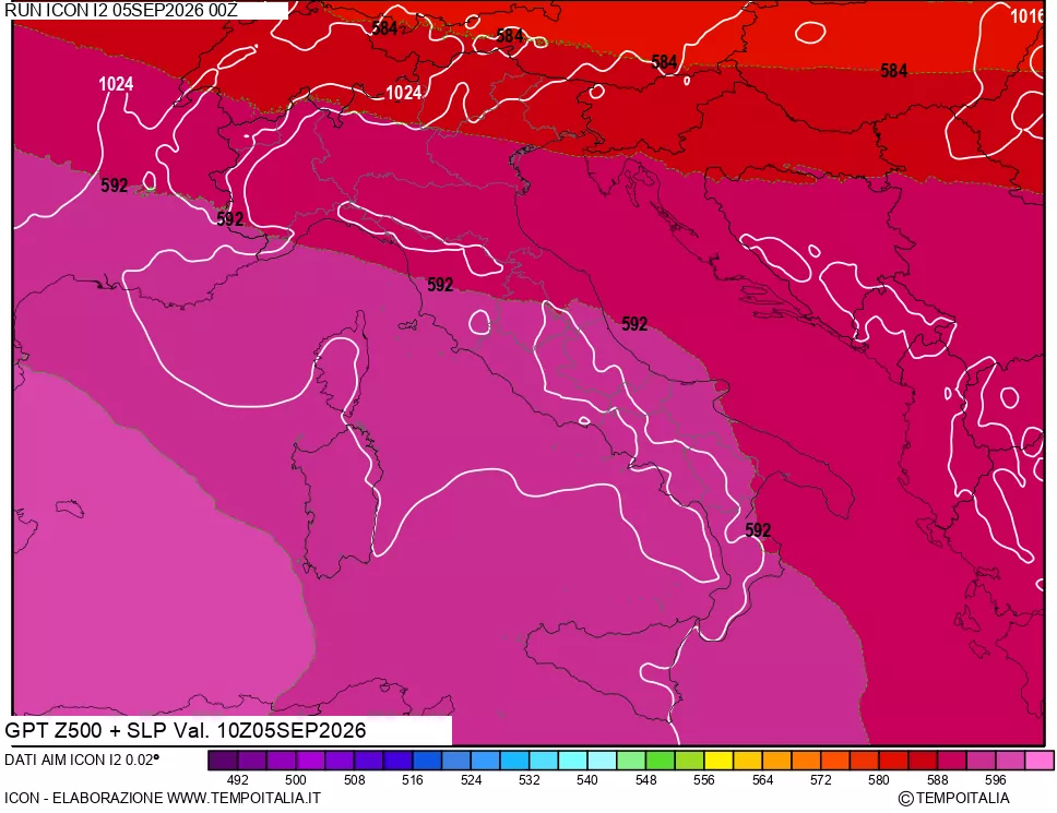 mappa 500 hPa GPT + Press SLM