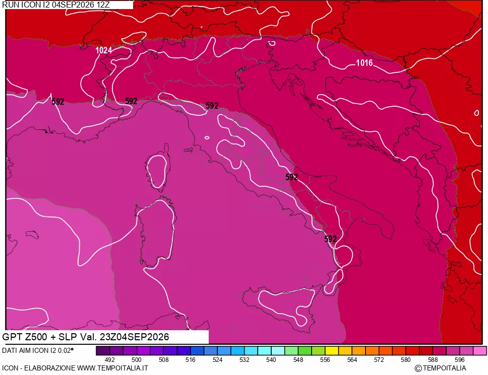 mappa 500 hPa GPT + Press SLM