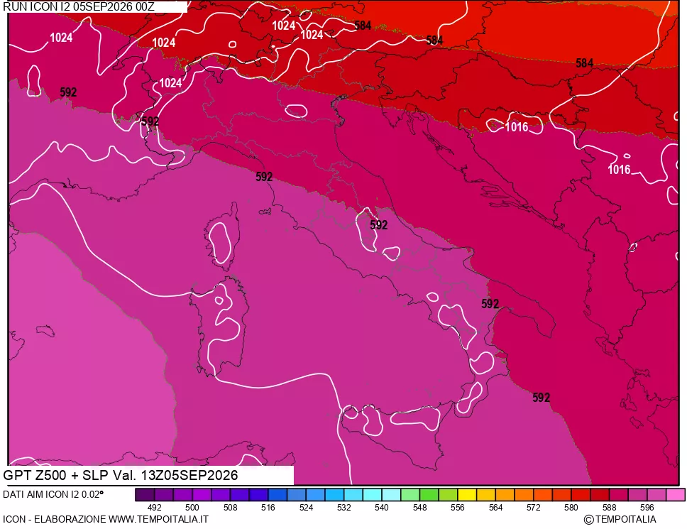 mappa 500 hPa GPT + Press SLM