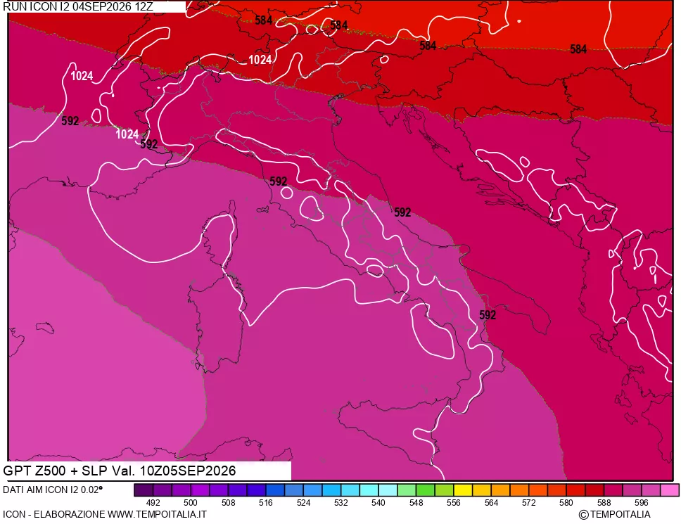 mappa 500 hPa GPT + Press SLM