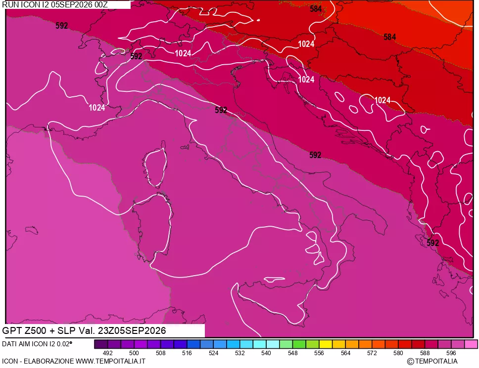 mappa 500 hPa GPT + Press SLM