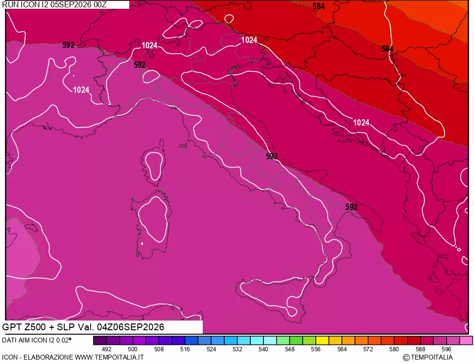 mappa 500 hPa GPT + Press SLM