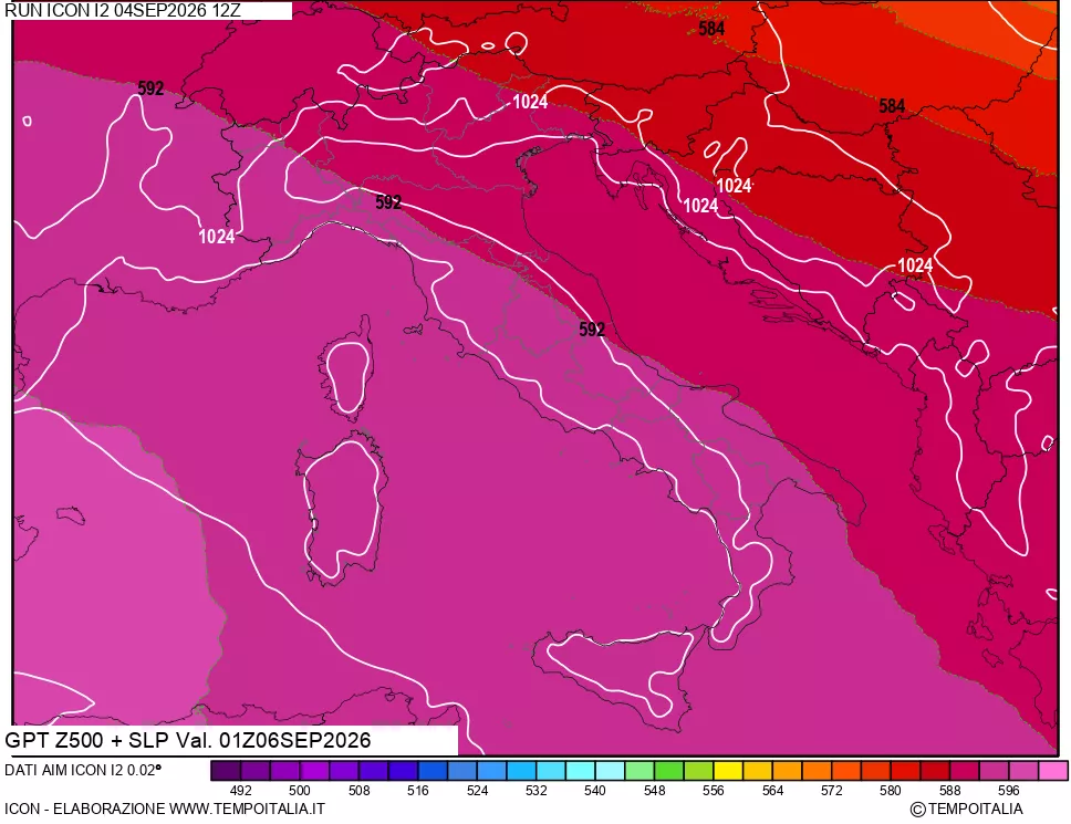 mappa 500 hPa GPT + Press SLM
