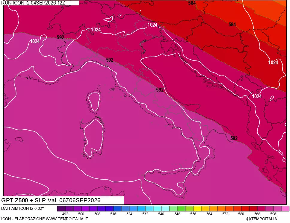 mappa 500 hPa GPT + Press SLM