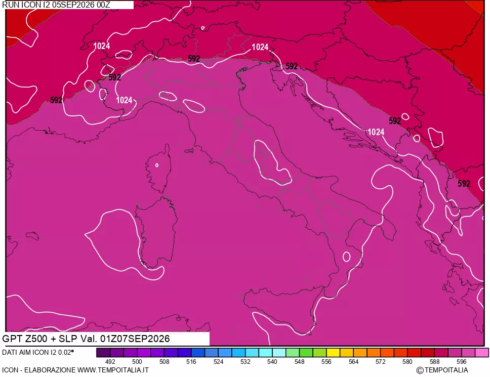 mappa 500 hPa GPT + Press SLM