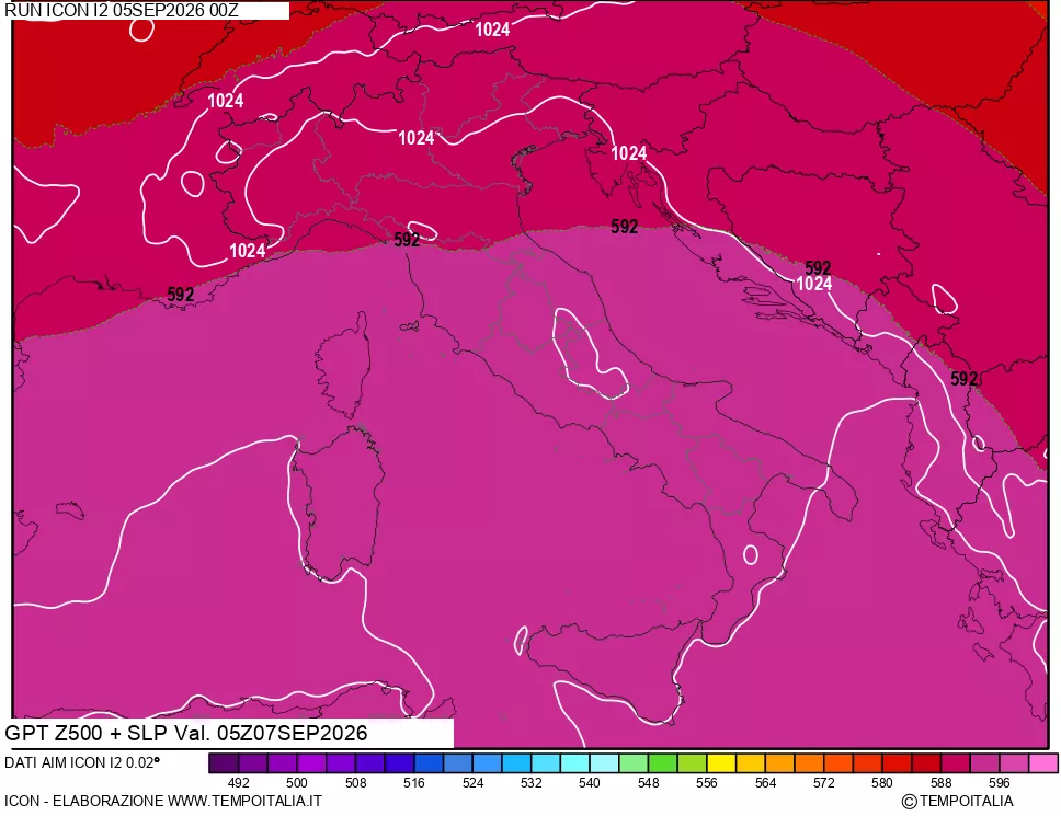 mappa 500 hPa GPT + Press SLM