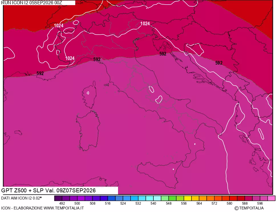 mappa 500 hPa GPT + Press SLM