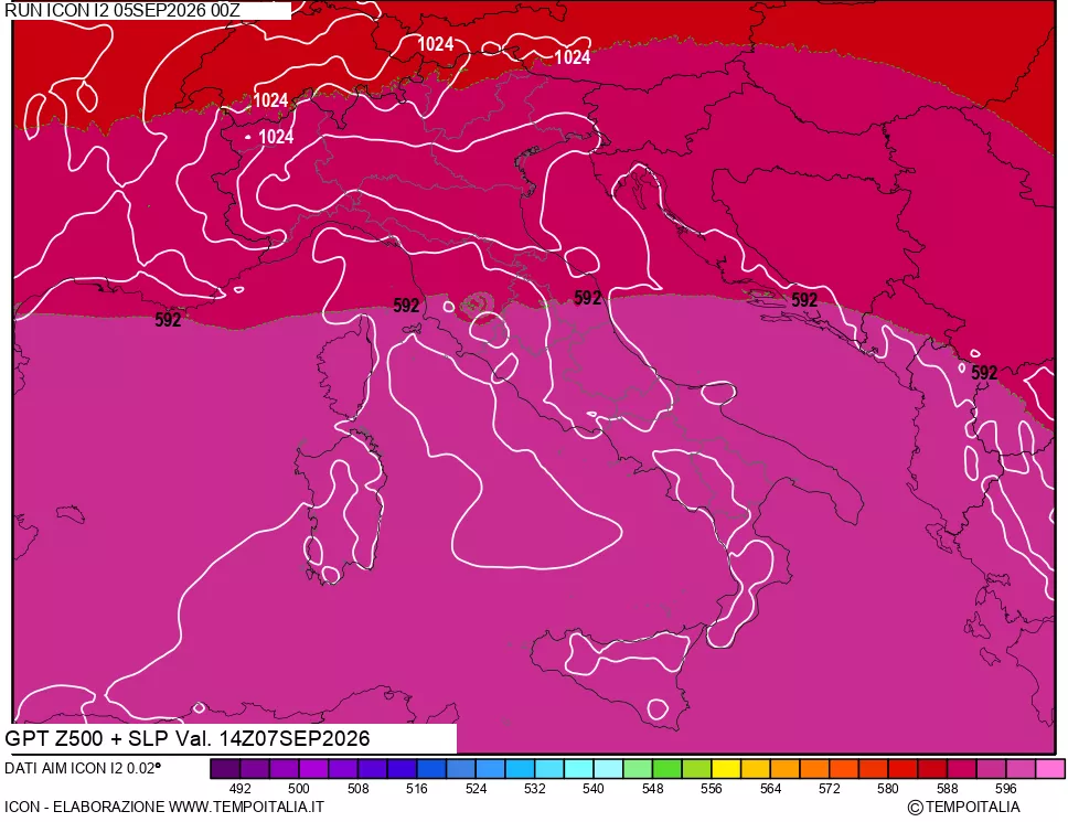 mappa 500 hPa GPT + Press SLM