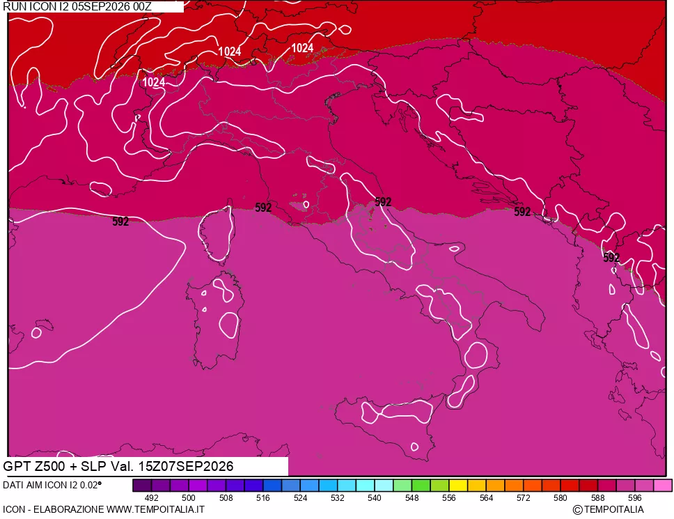 mappa 500 hPa GPT + Press SLM