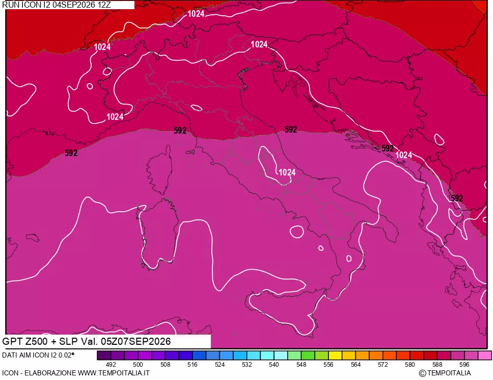 mappa 500 hPa GPT + Press SLM