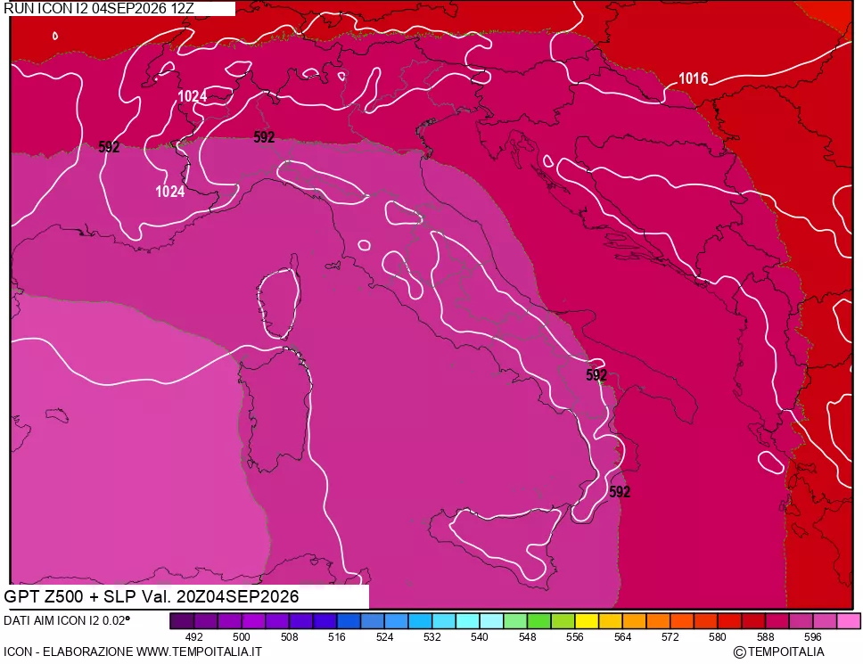 mappa 500 hPa GPT + Press SLM