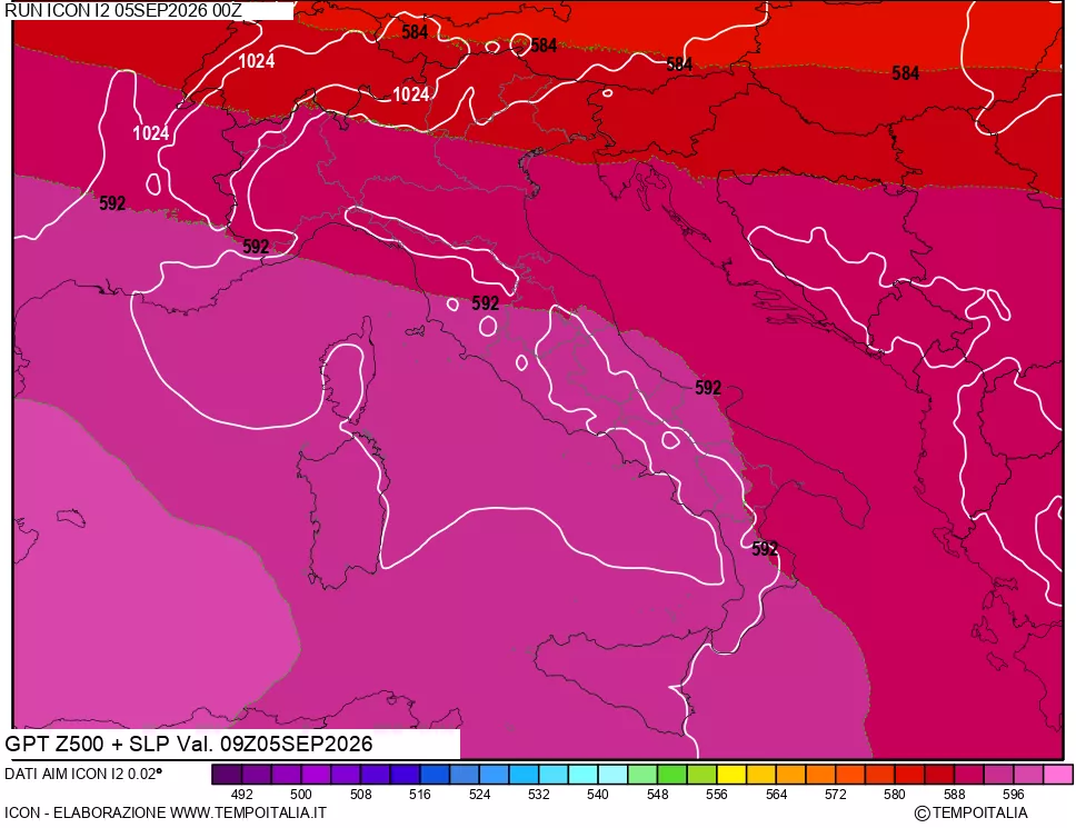 mappa 500 hPa GPT + Press SLM