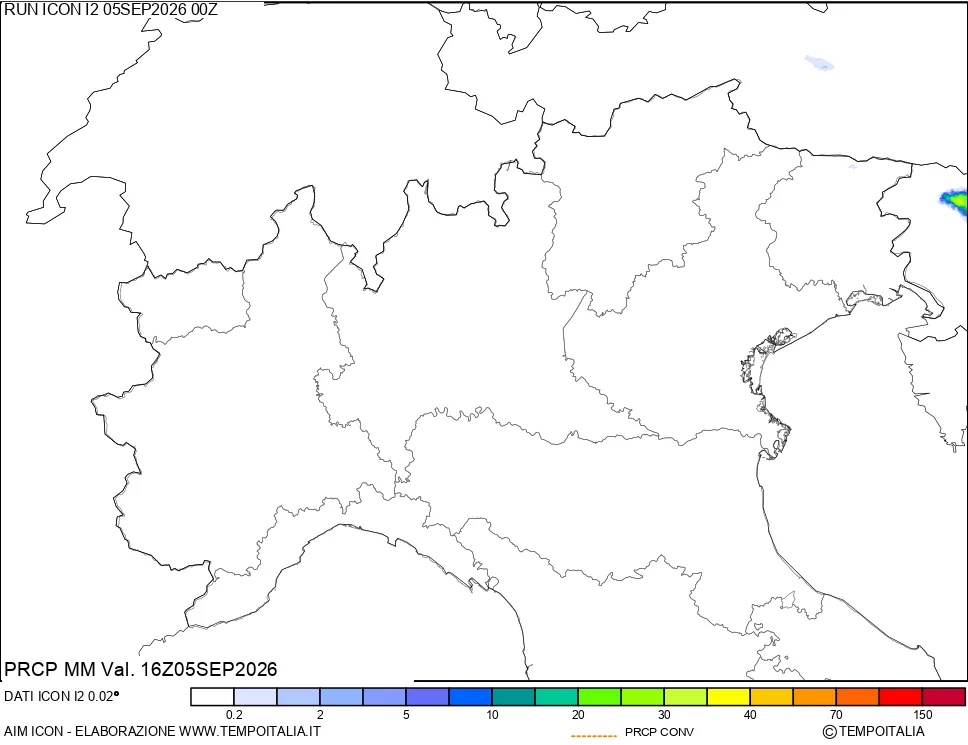 mappa Precipitazioni totali e convettive