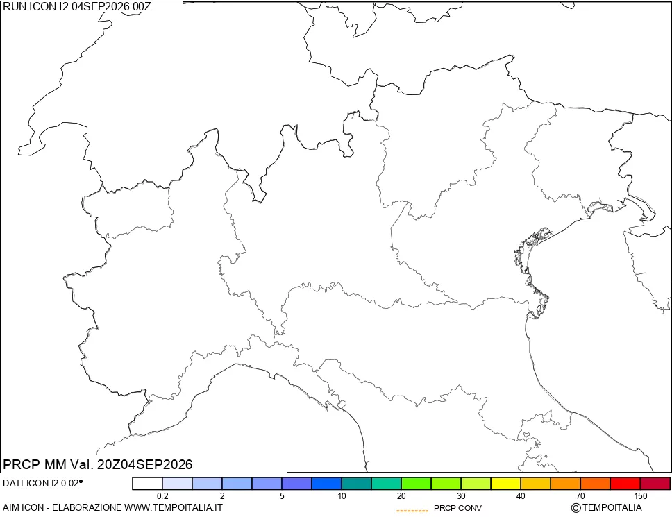 mappa Precipitazioni totali e convettive