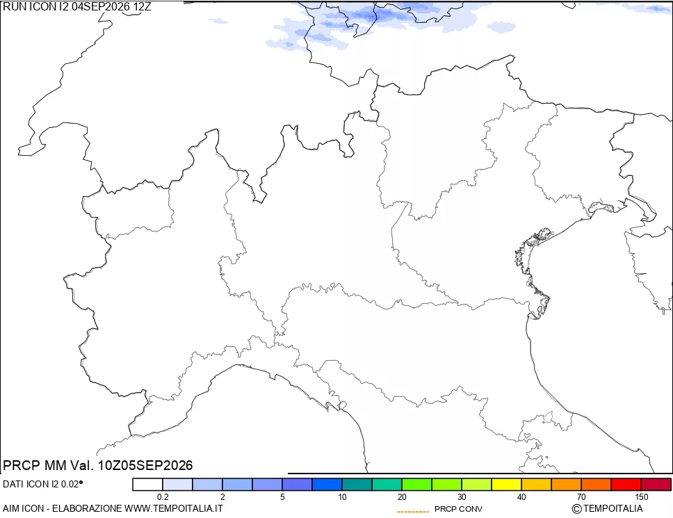 mappa Precipitazioni totali e convettive