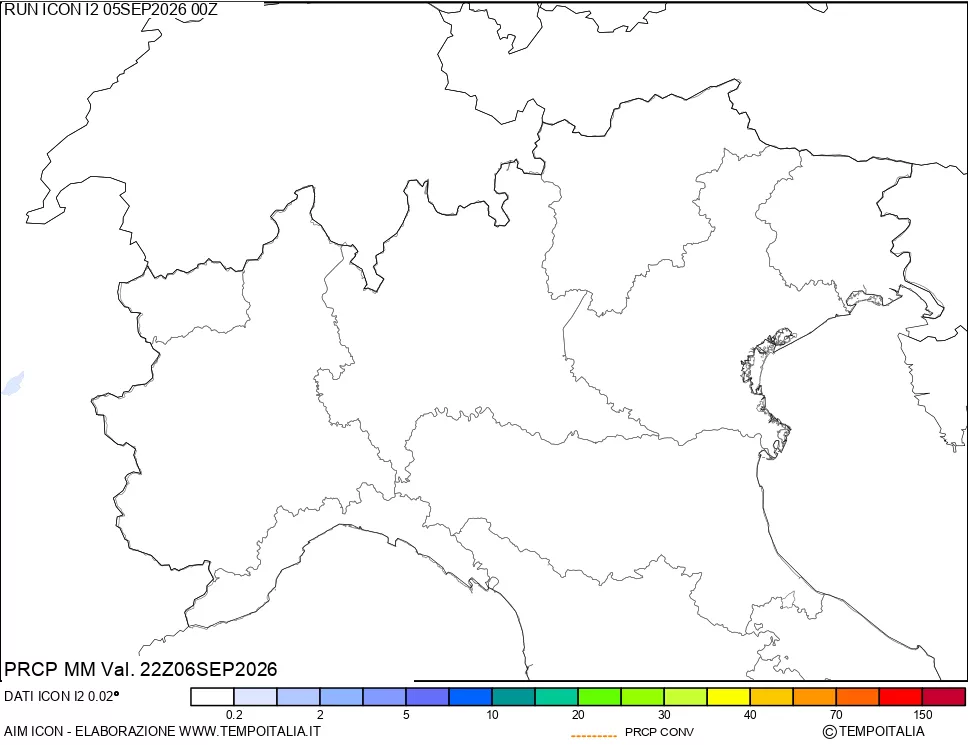 mappa Precipitazioni totali e convettive