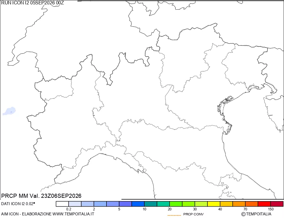 mappa Precipitazioni totali e convettive
