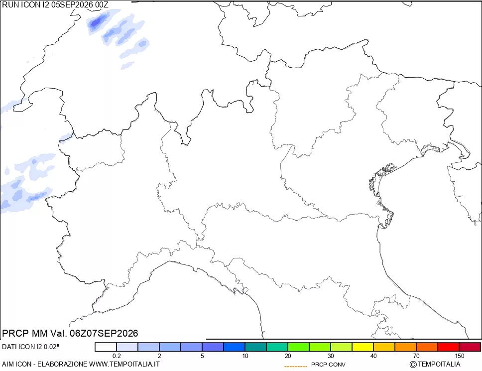 mappa Precipitazioni totali e convettive