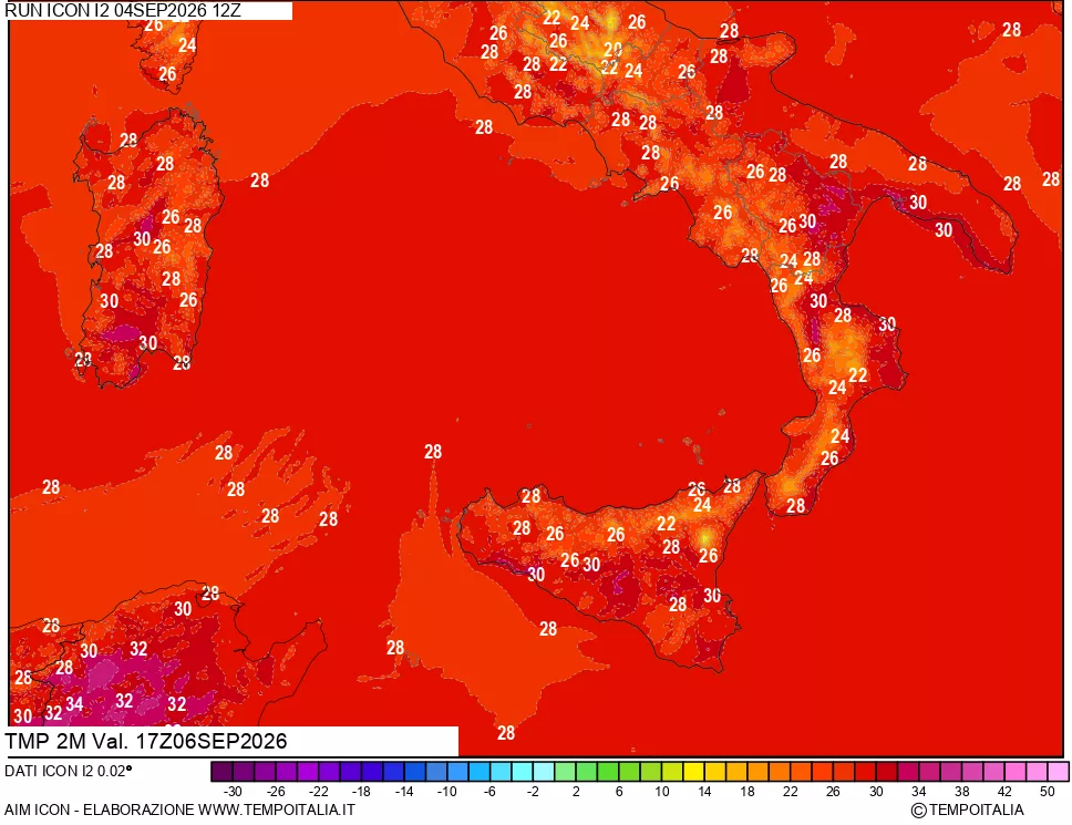 mappa Temp 2 metri