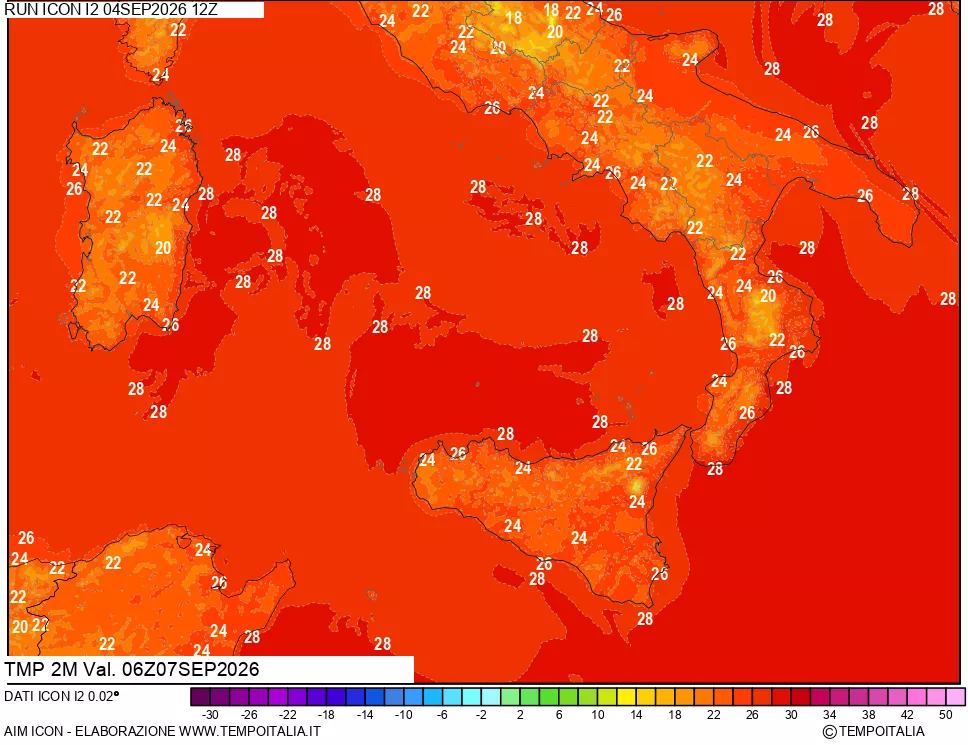 mappa Temp 2 metri