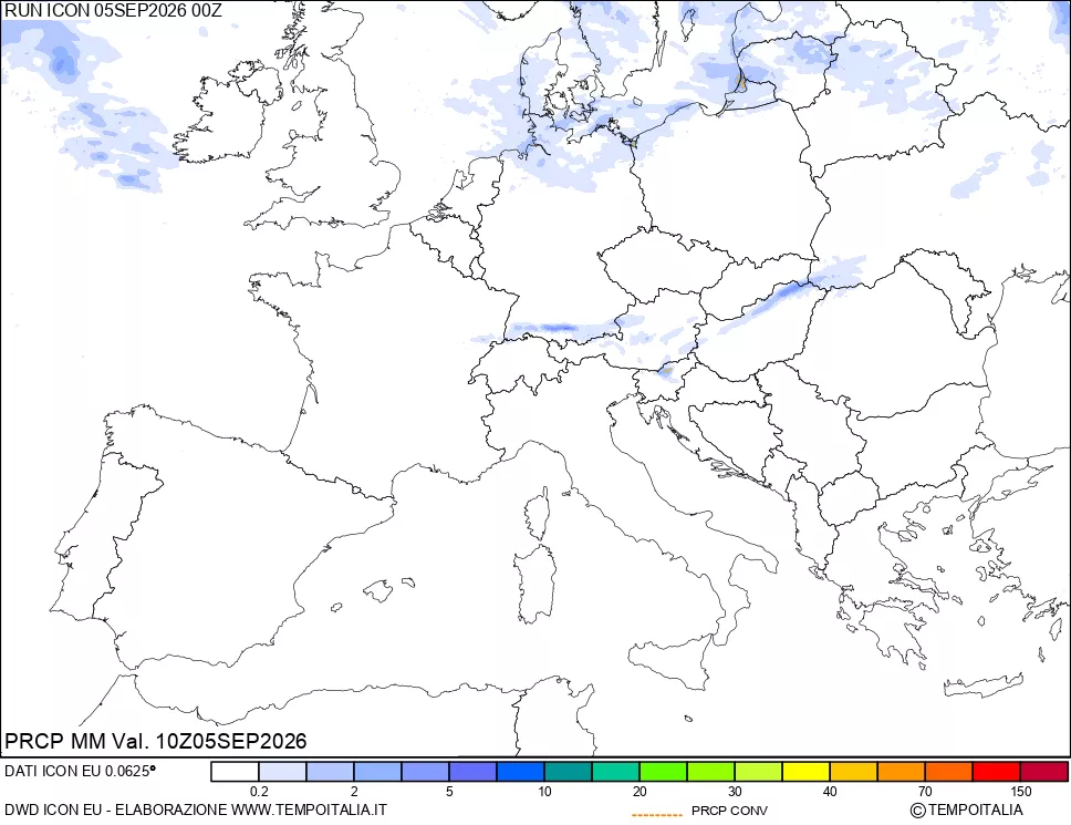 mappa Precipitazioni totali e convettive
