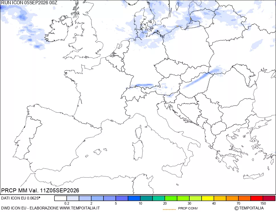mappa Precipitazioni totali e convettive