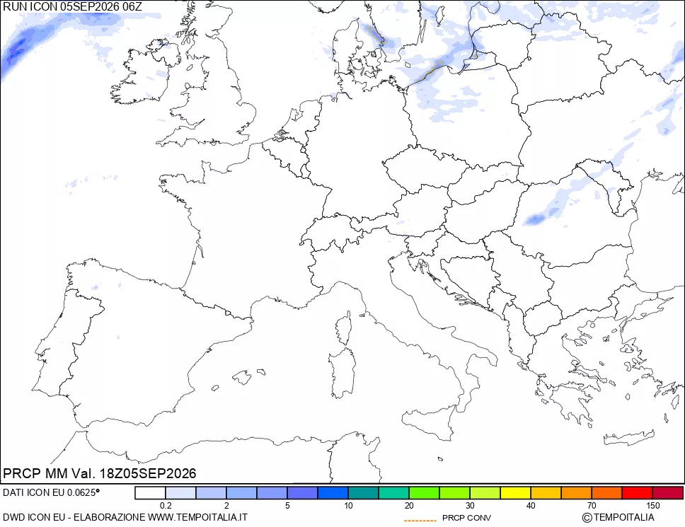 mappa Precipitazioni totali e convettive
