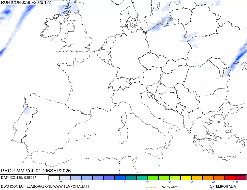 mappa Precipitazioni totali e convettive