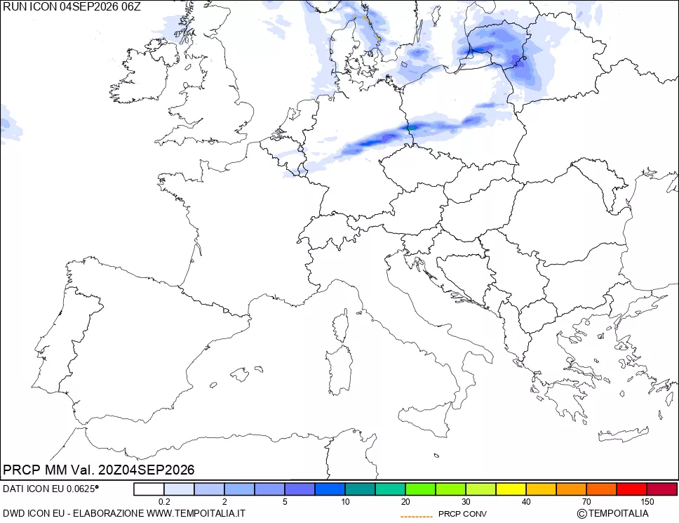 mappa Precipitazioni totali e convettive