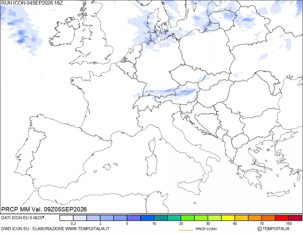 mappa Precipitazioni totali e convettive