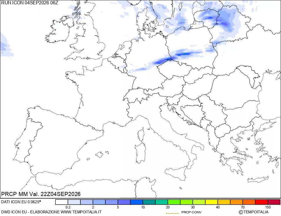 mappa Precipitazioni totali e convettive