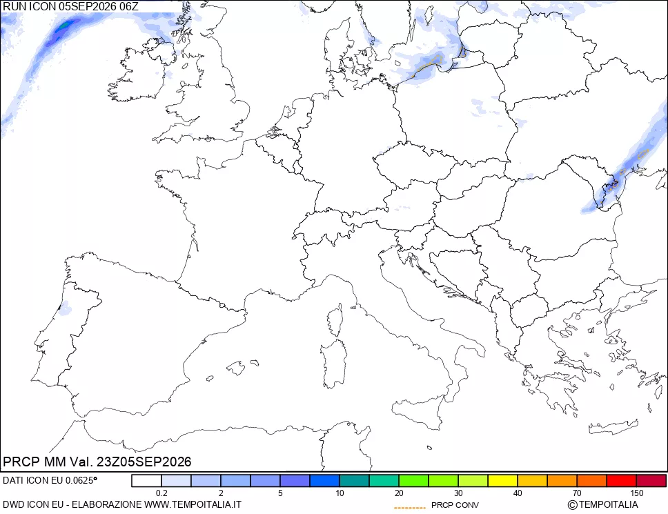 mappa Precipitazioni totali e convettive