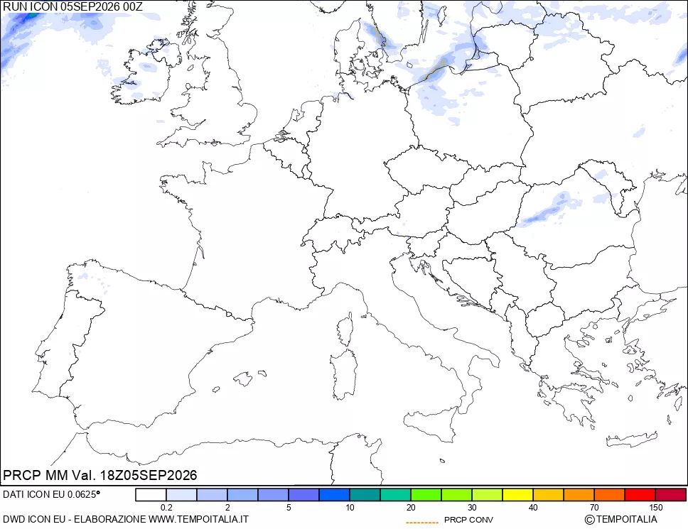 mappa Precipitazioni totali e convettive