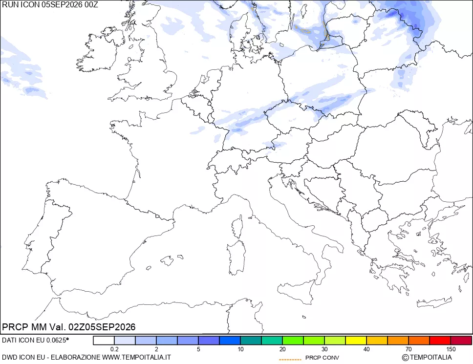 mappa Precipitazioni totali e convettive