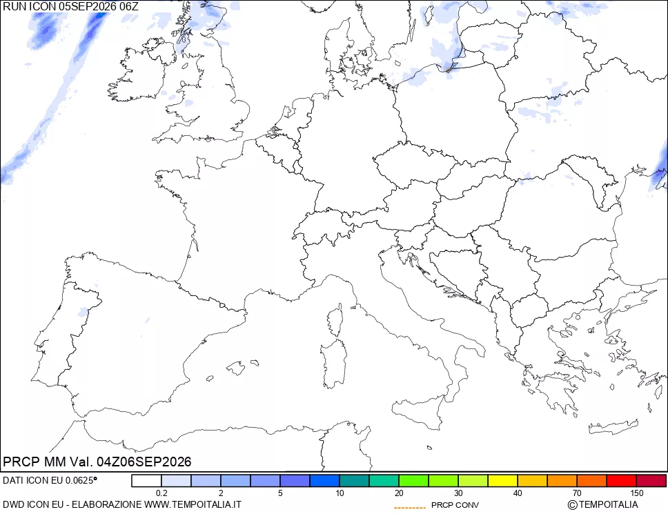 mappa Precipitazioni totali e convettive