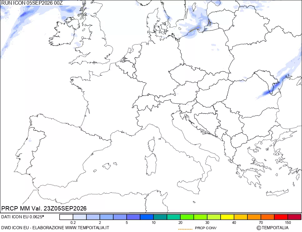 mappa Precipitazioni totali e convettive