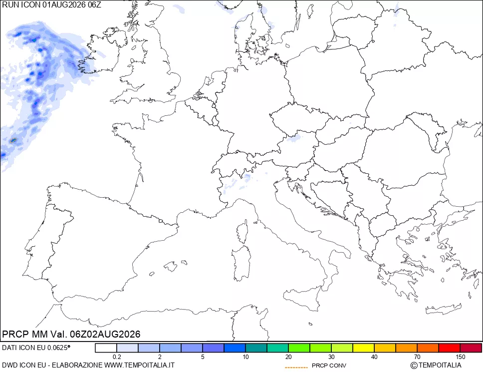 mappa Precipitazioni totali e convettive