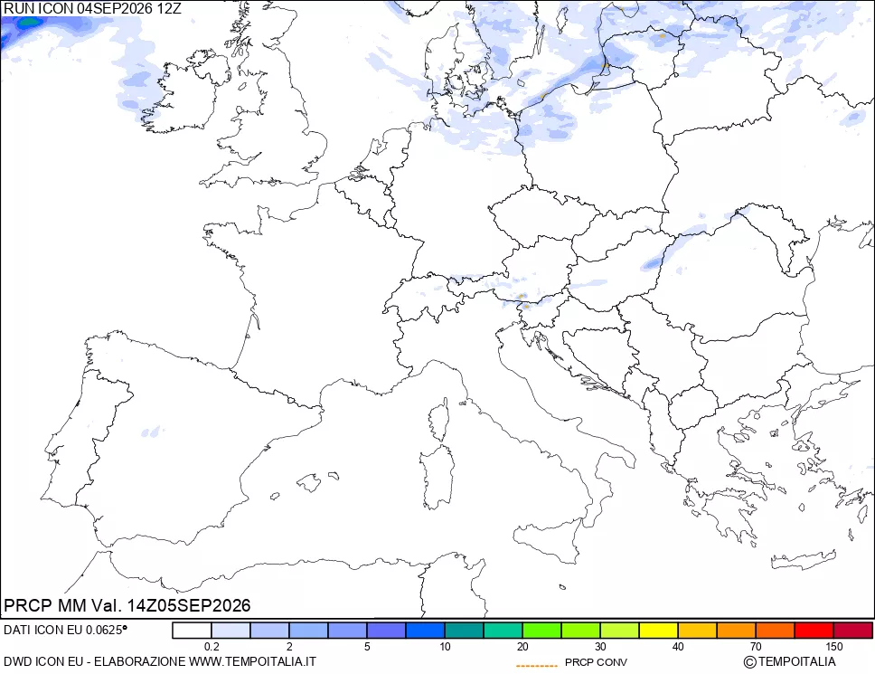 mappa Precipitazioni totali e convettive