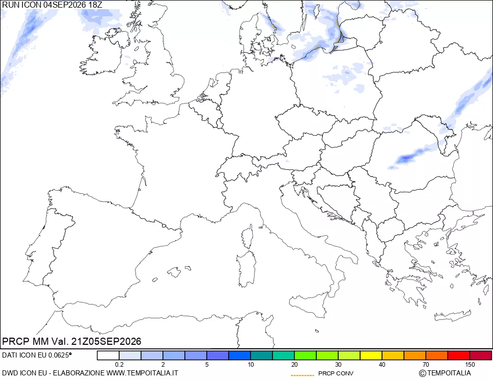 mappa Precipitazioni totali e convettive